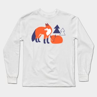 Foxes in the Woodland Long Sleeve T-Shirt